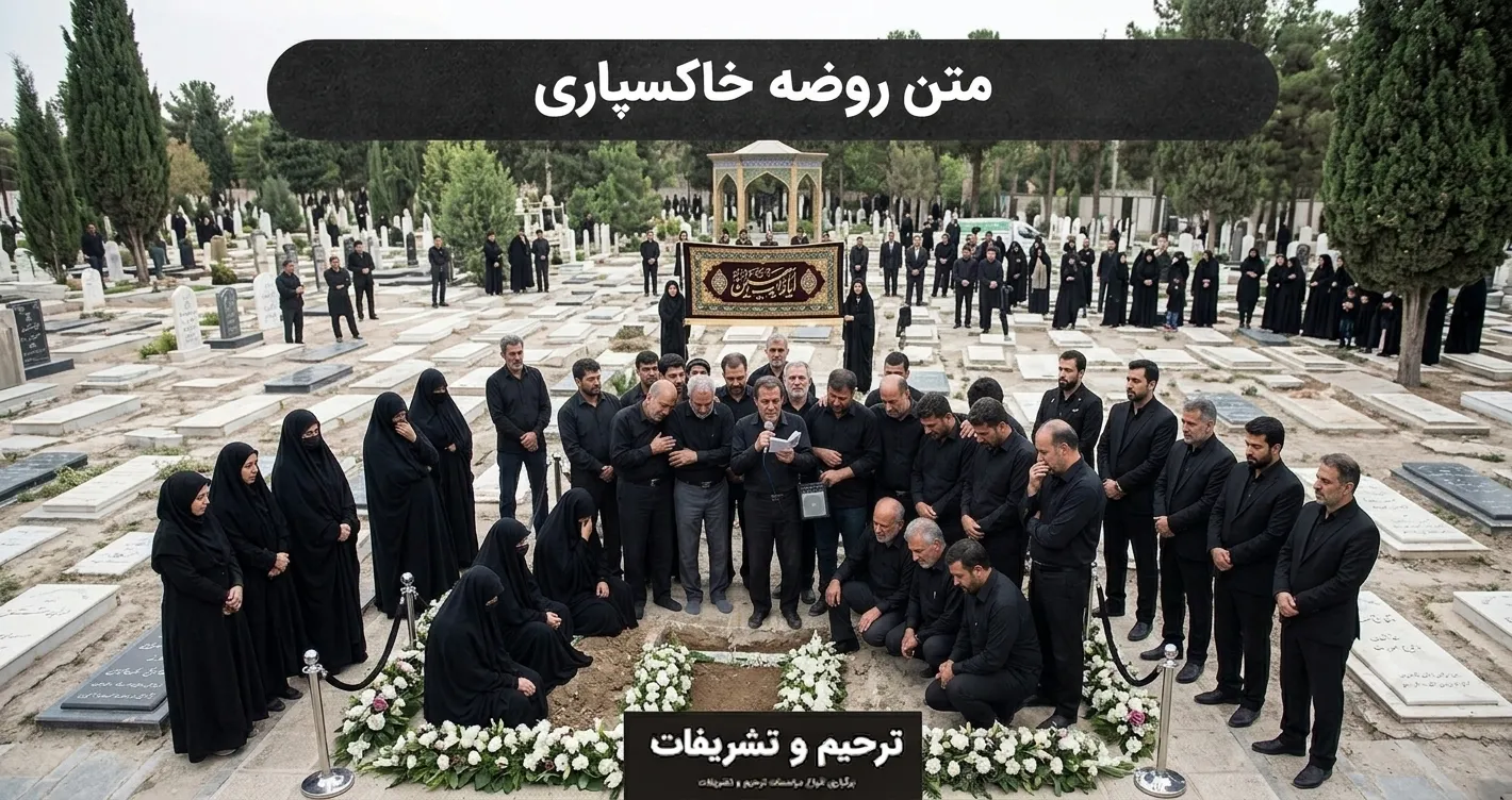 خاک سپاری مرحوم با روضه امام حسین