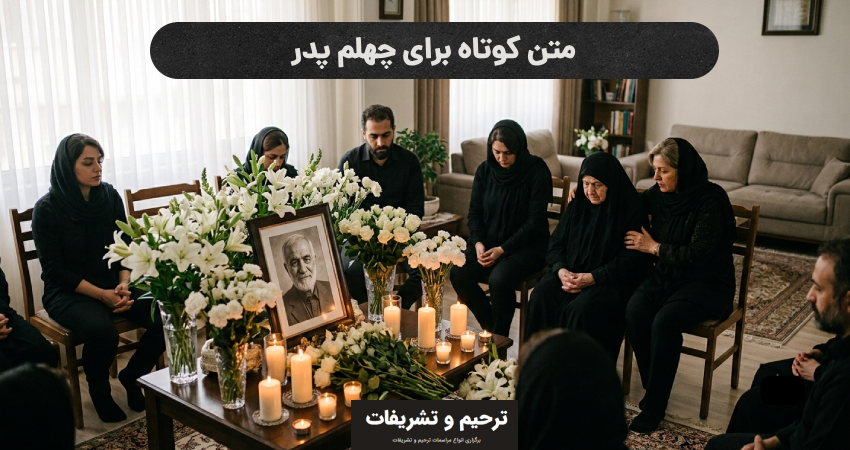 دورهمی فرزندان و فامیل های وابسته برای چهلم پدرشان