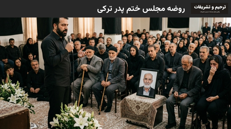 روضه مجلس ختم پدر ترکی