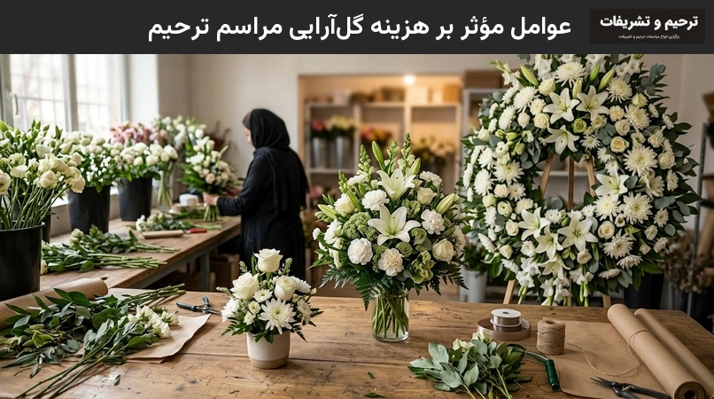 عوامل مؤثر بر هزینه گل‌آرایی مراسم ترحیم